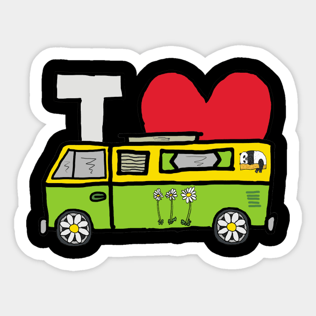 I Love My Campervan Sticker by Mark Ewbie